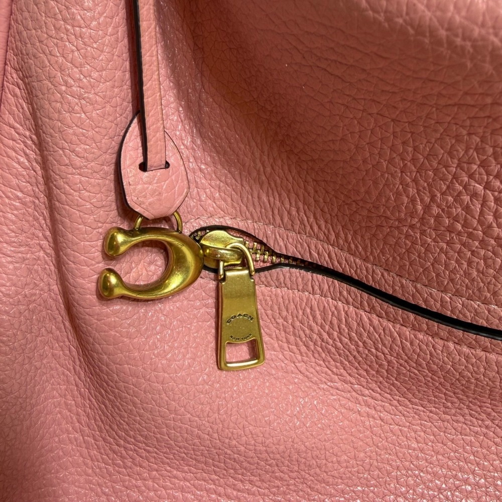 Coach Cary Shoulder Bag CC435 Bubblegum Pink Extra Straps Pebble Leather Pink - Picture 5 of 16